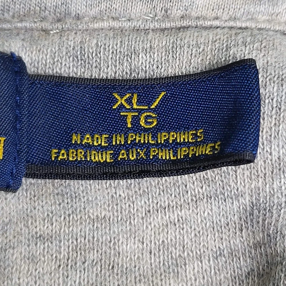 Polo Ralph Lauren‎ Men Hoodie XL Gray Pony Embroidery Logo Zipper Long Sleeve